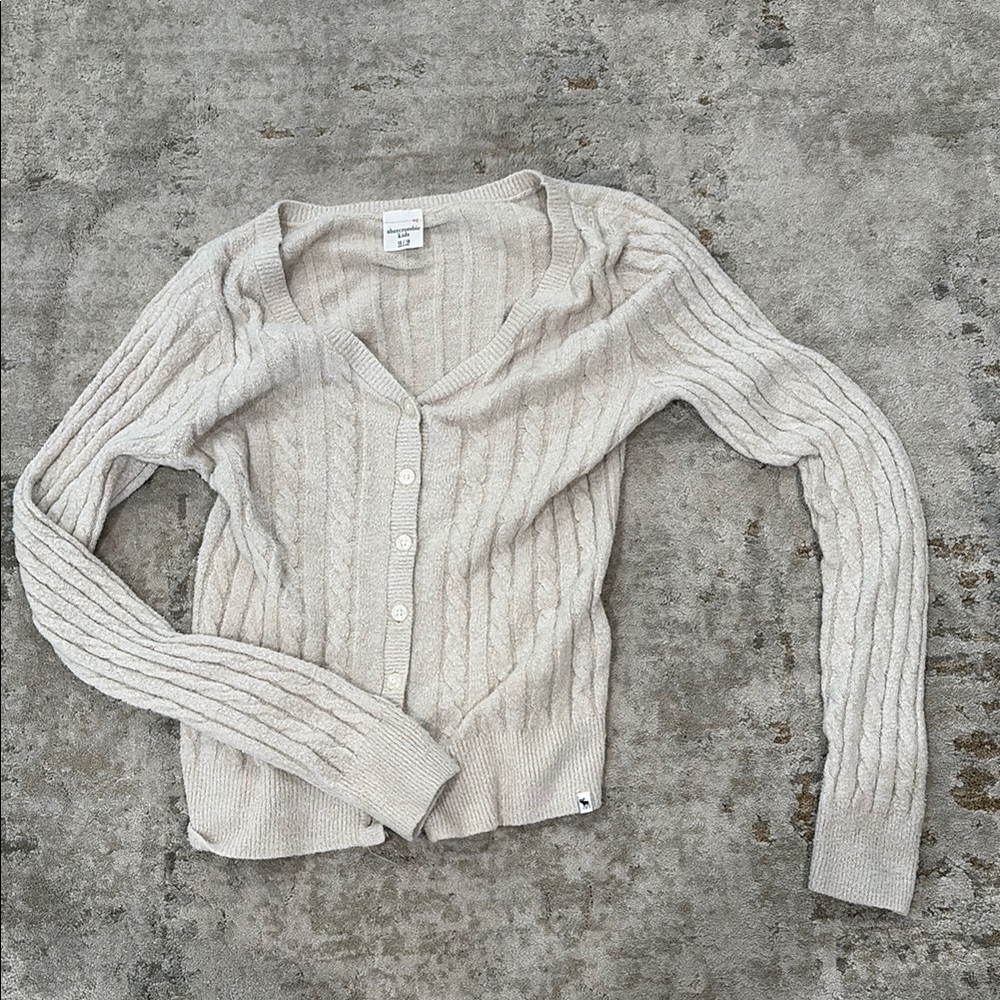 Abercrombie Kids Beige Cable Knit Cardigan